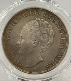 1943年 オランダ領東インドウィルヘルミナ女王 2 1/2グルデンPCGS認証 1943年 オランダ領東インドウィルヘルミナ女王 2 1/2グルデンPCGS認証