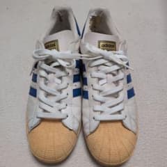 adidas Superstar ホワイト/ブルー 28　金ベロのサムネイル