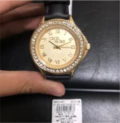 【新品】CECIL McBEEセシルマクビー黒金クォーツ式腕時計のサムネイル
