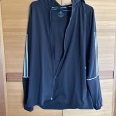 adidas フルジップ ナイロンジャケット 黒のサムネイル