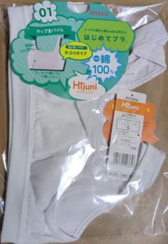 アツギ｜ハイジュニ 01 はじめてブラ〈シャインW〉Sサイズ *未使用品*のサムネイル
