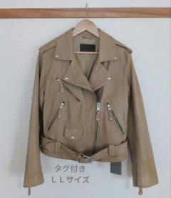 未使用タグ付き オールセインツ ダブルライダース レザージャケット 