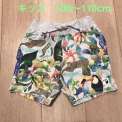 H&M キッズ　ショートパンツ　ハーフパンツ　トロピカル　アロハ　アニマルのサムネイル
