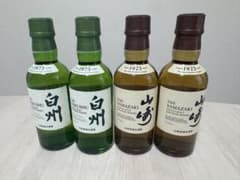 サントリー 山崎 白州 180ml 4本セット ウイスキー - メルカリ