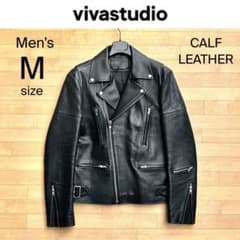 vivastudio ライダース ジャケット S レザージャケット カーフ 本革 vivastudio ライダース ジャケット M レザージャケット カーフ 本革