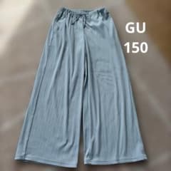 GU プリーツ ワイドパンツ 150 ミントグリーンのサムネイル