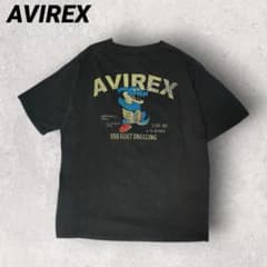 アヴィレックス 2XL 半袖Tシャツ ワニ ミリタリープリント ネイビー 黒