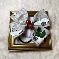 クリスマスリボンヘアゴムのサムネイル
