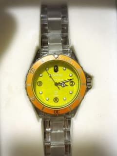 新品未使用A BATHING APE BAPEX クリアウォッチ 箱付き - メルカリ
