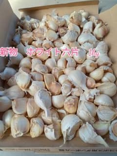 お値下げしました！北海道十勝産　ホワイト６片にんにくバラ詰め1kgのサムネイル