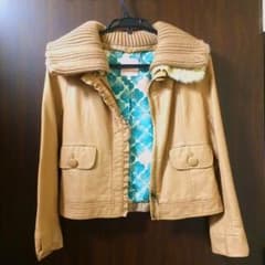 【玉ちゃんさん専用】MINIMUMベージュレザージャケット Sサイズのサムネイル
