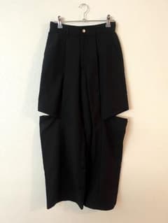 【美品】JEANASIS デザインブラックパンツのサムネイル