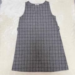 【即購入OK】【Mサイズ】レディースひざ丈ワンピース チェックワンピース 冬服