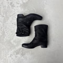 PRADA レザーブーツ エンジニアブーツ ブラック 36.5