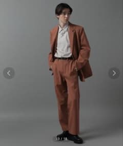 Hare フラシレイヤードジャケット + ツイルフレアパンツ オレンジ M 