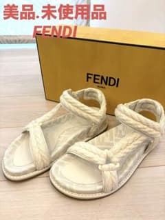 FENDI ✗ FILA レア ズッカ柄 ほぼ新品！サンダル☆ FENDI ズッカ ファブリック ロゴ サンダル アイボリー - メルカリ