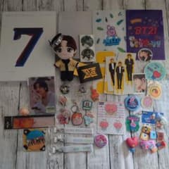 BTS BT21 CD 봉제 인형 클리어 파일 포토 카드 키 체인