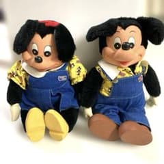 レア物！ヤングエポック社製　ディズニー　ぬいぐるみミッキーマウス&ミニーマウス ヤングエポック ディズニー ミッキーマウス レトロ ぬいぐるみ人形