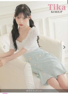 tika ドレス ワンピース グリーン ミント ホワイト Aライン - メルカリ