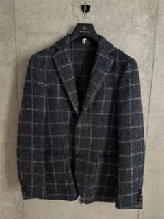 LARDINI ラルディーニ　テーラードジャケット　ウールモヘア　グレー　44のサムネイル