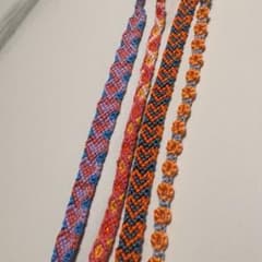 ハンドメイド ミサンガ ブレスレット 4本セット オレンジカラーのサムネイル