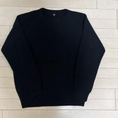 UNIQLO 3Dクルーネックセーター ブラックのサムネイル