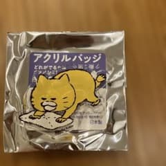 ノラネコぐんだん　雑巾がけ　アクリルバッジ　第5弾コラボカフェ限定