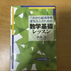 これから経済学をまなぶ人のための数学基礎レッスン 西森晃のサムネイル