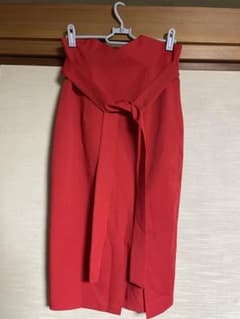 TOPCHIC リボン付き赤タイトスカートのサムネイル