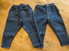 branshes デニムパンツ 100cm 2本セット　双子のサムネイル