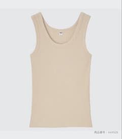 UNIQLO リブタンクトップ ベージュのサムネイル