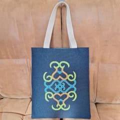 ウィルタ(アイヌ)刺繍☆マチ無しトートバッグ⑱のサムネイル