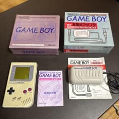 Nintendo ゲームボーイ初代 充電式アダプタ付き 説明書、箱付き