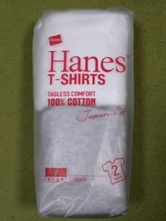 Hanes ヘインズ VネックTシャツ ジャパンフィット 2枚組のサムネイル