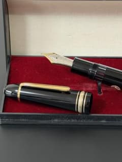 新品未使用 1960年- 14C バイカラー エボナイト モンブラン 万年筆 M