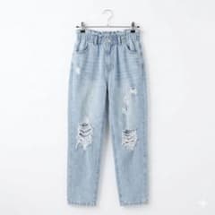 .WORKS ダメージ加工 デニムパンツ ライトブルーのサムネイル