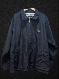 old Stussy 90s トラックジャケット ネイビー サイズL USA製のサムネイル