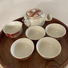 九谷焼 茶器セット 急須 湯呑み 5客 竹柄 金彩 陶器 - メルカリ