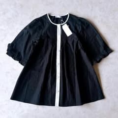 イ*ダ様 【新品★】Sono ソノ パフスリーブ 白パイピング ピンタックブラウ イ*ダ様 【新品☆】Sono ソノ パフスリーブ 白パイピング ピンタック