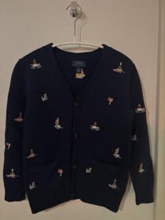 【美品】Polo Ralph Lauren ネイビー カーディガン 7のサムネイル