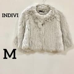 【INDIVI】Faux Fur Short Jacket, Bolero Style, Size M