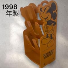 希少】ディズニー ミッキーマウス スリッパラック 木製 収納棚 玄関 