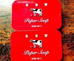 COW Paper Soap 빨간 상자 향기 2 개 세트