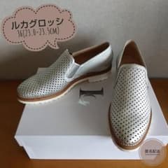 定価37,400円☆ルカグロッシ☆メッシュスリッポン☆シルバー☆本革 