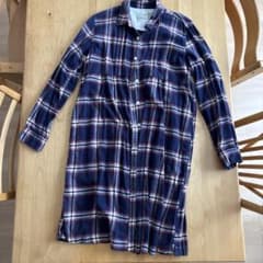 MUJI 無印良品 マタニティ　チェック柄 長袖シャツワンピースのサムネイル