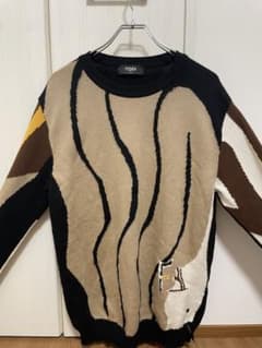 【極美品】FENDI フェンディヴァージルウール ニットセーター 54 XXL⁠ 極美品】FENDI フェンディヴァージルウール ニットセーター 54 XXL