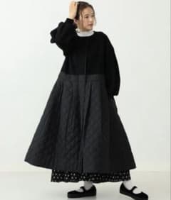 CAROLINA GLASER 配色キルティングコート - メルカリ