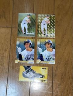 BBM福岡ソフトバンクホークス2023野村勇 4枚セット、ステッカーのサムネイル