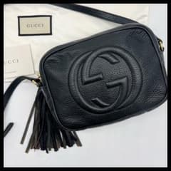 【美品】GUCCI グッチ ソーホー 黒 フリンジ ショルダーバッグ ディスコのサムネイル