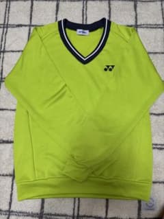 YONEX ヨネックス Vネック ウォームアップウェア ライムグリーンSのサムネイル